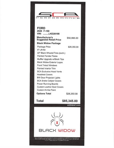 2020 Ford F-150 XLT BLACK WIDOW