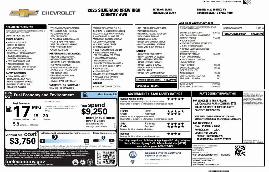 2025 Chevrolet Silverado 1500 High Country