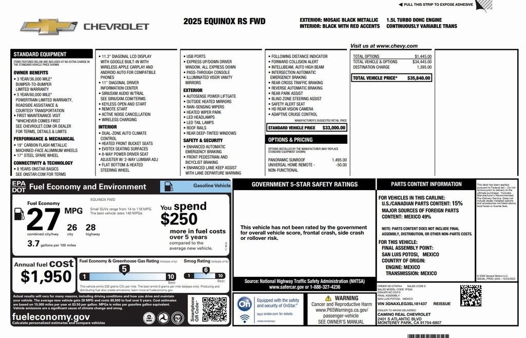 2025 Chevrolet Equinox RS