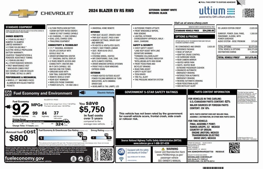 2024 Chevrolet Blazer EV RS