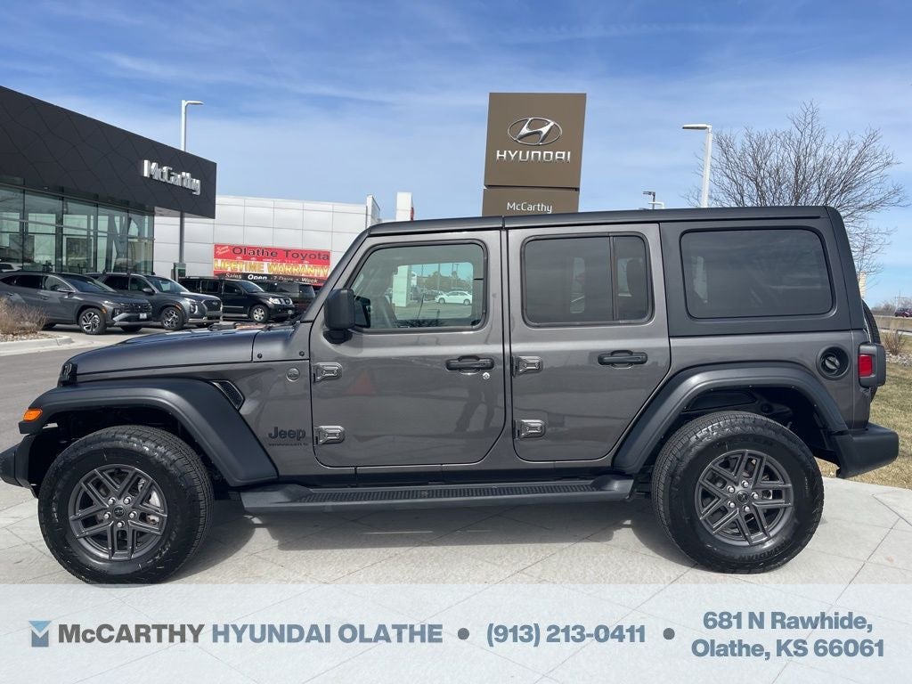 Used 2024 Jeep Wrangler 4-Door Sport S with VIN 1C4PJXDG7RW296530 for sale in Kansas City