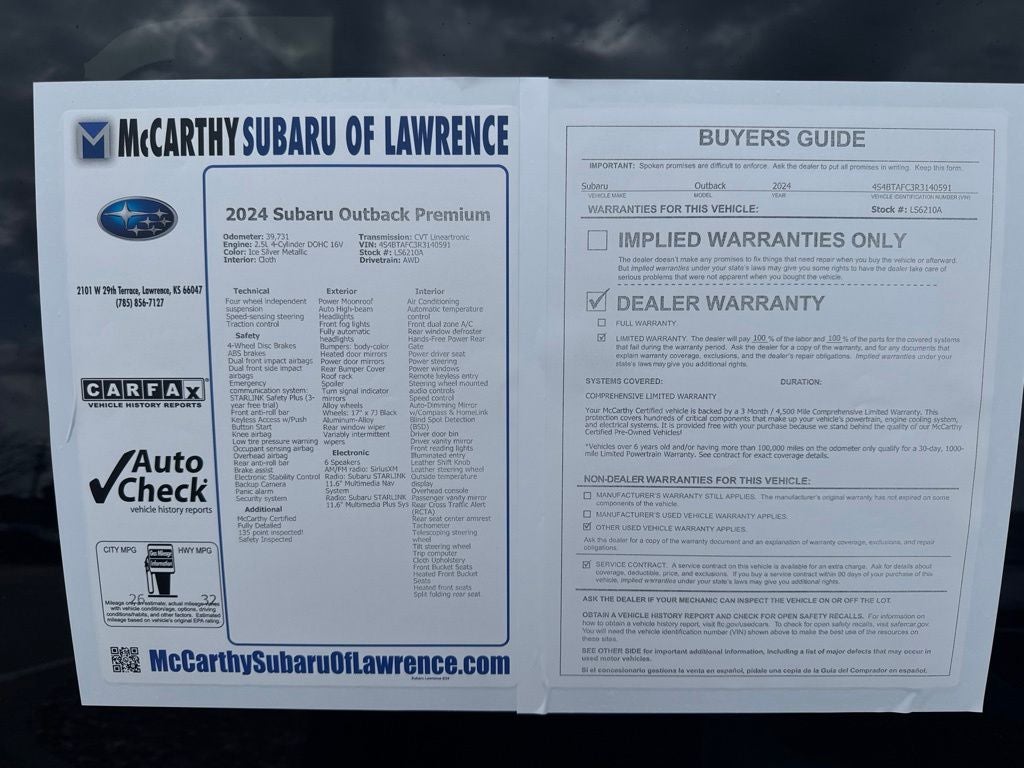 2024 Subaru Outback Premium