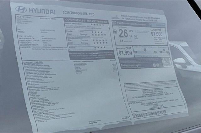 2026 Hyundai TUCSON SEL AWD