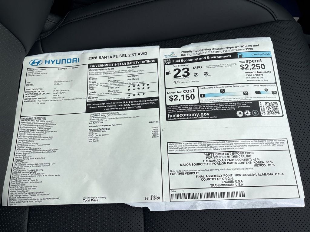 2026 Hyundai SANTA FE SEL