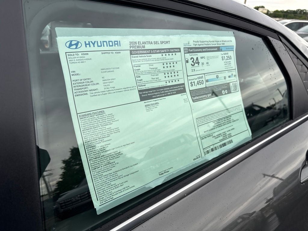 2026 Hyundai ELANTRA SEL Sport