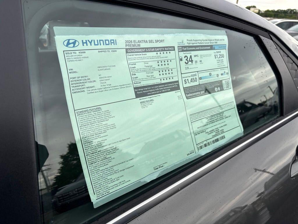 2026 Hyundai ELANTRA SEL Sport Premium