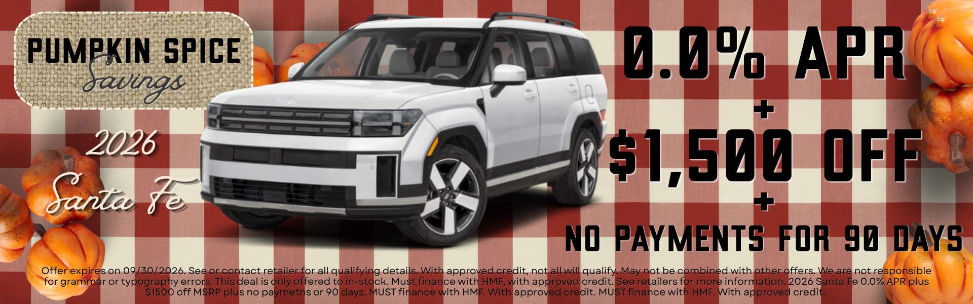 0.0% Apr + 1500 off + No payments for 90 days 