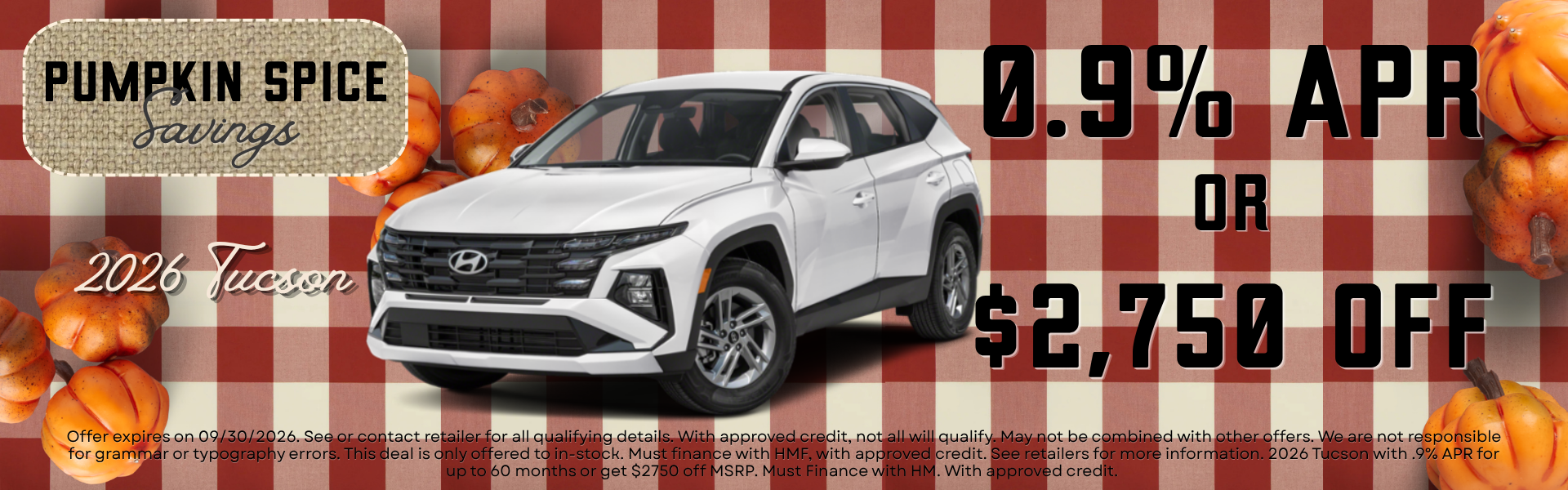0.9% Apr or $2750 off